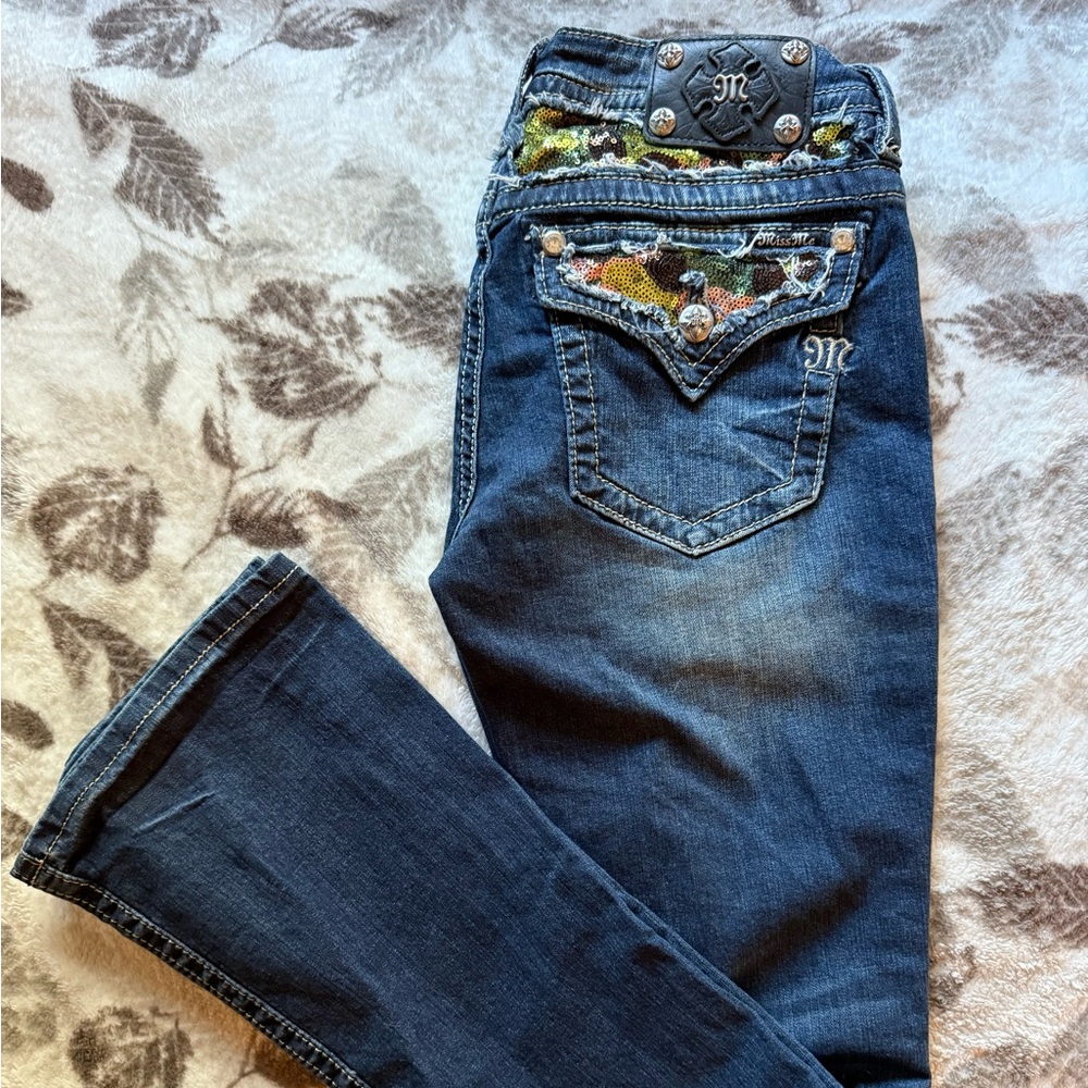 Miss Me Signature Bootcut Jeans – Size 30 – Dark Wash